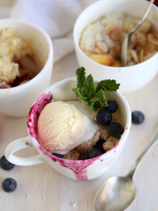 Microwave Blackberry Mug Cobbler