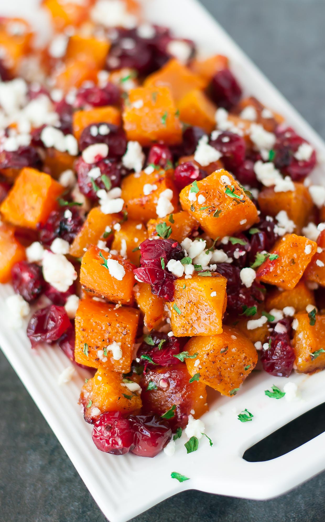 Roasted Butternut Squash and Cranberry Salad